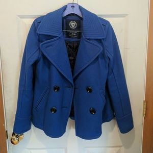 Royal Blue American Eagle Pea Coat